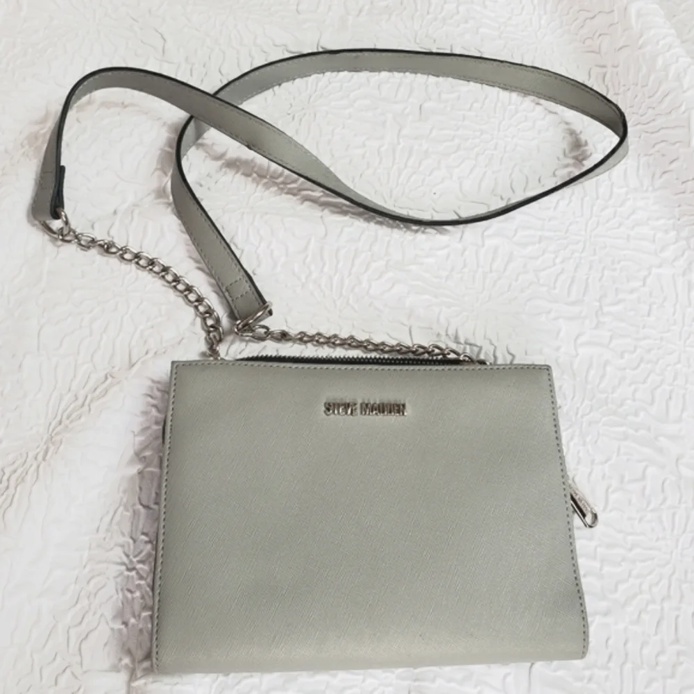 Steve Madden New Gray & Black Crossbody Bag
